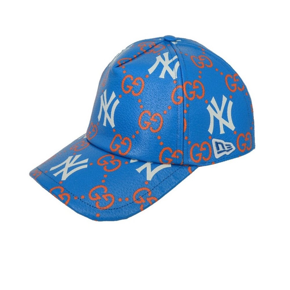 NWT-Gucci Unisex Blue Yankees GG Baseball Hat/Cap - Picture 4 of 11